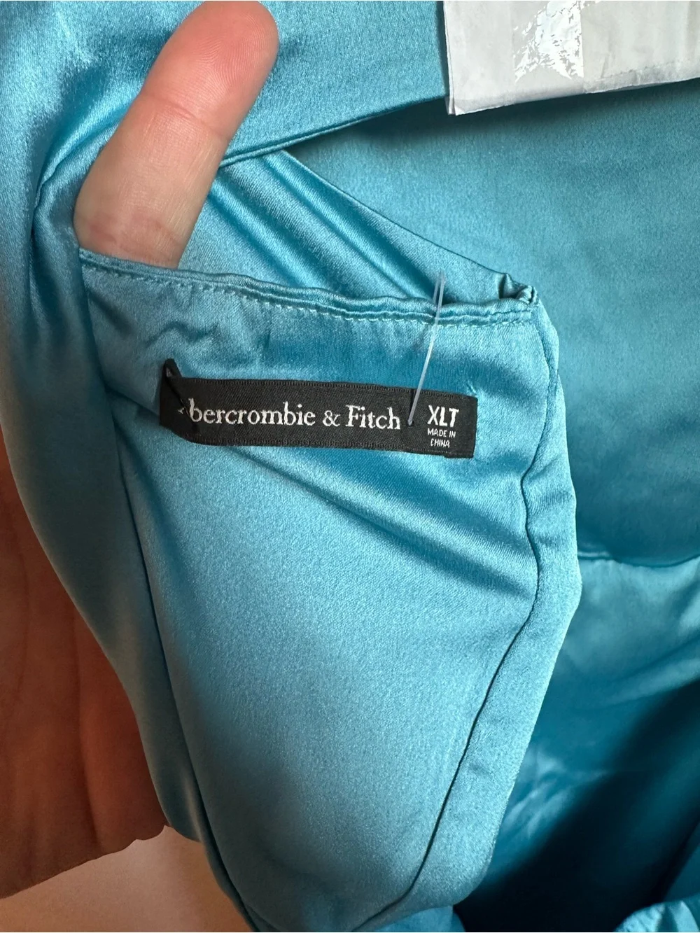 NWT Abercrombie Giselle Satin Pleated Midi Dress XLT Tall